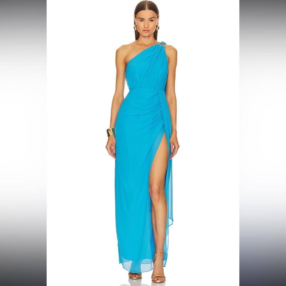 X Revolve Robert gown in bright blue - Michael Costello